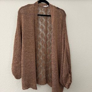 Copper bronze color loose knit sweater, one size